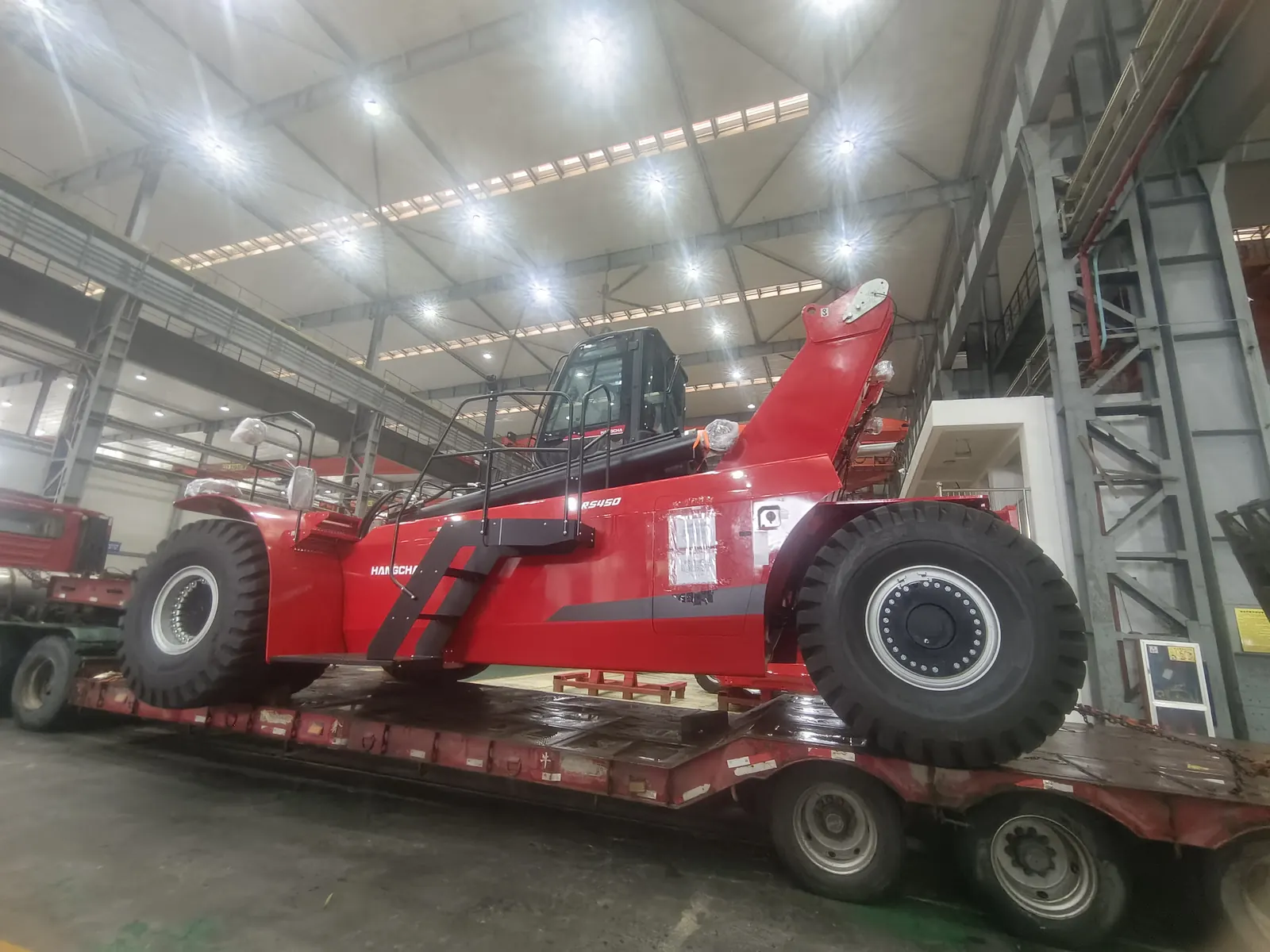 Heavy material handling equipment prepared for port operations