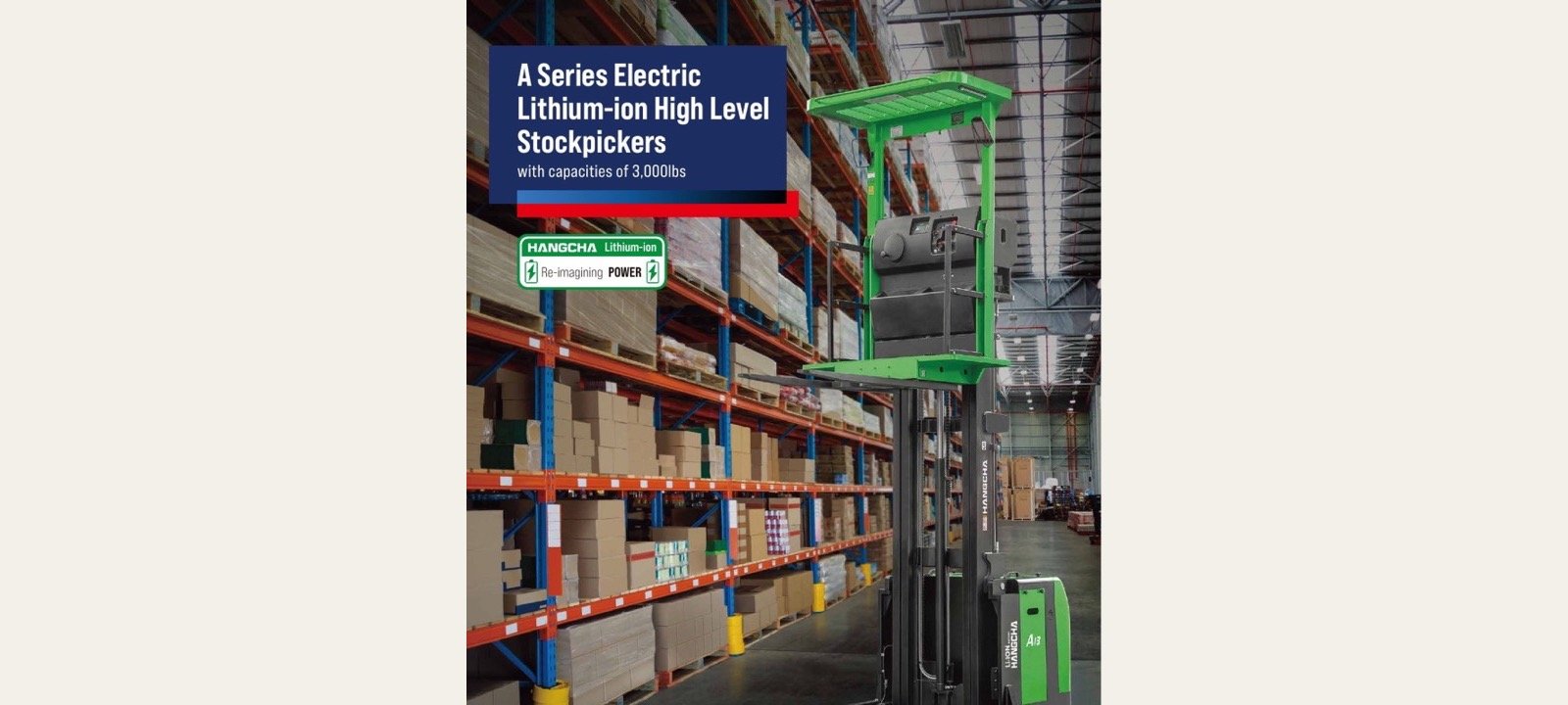 A Series 1.36 tonne high-level order picker