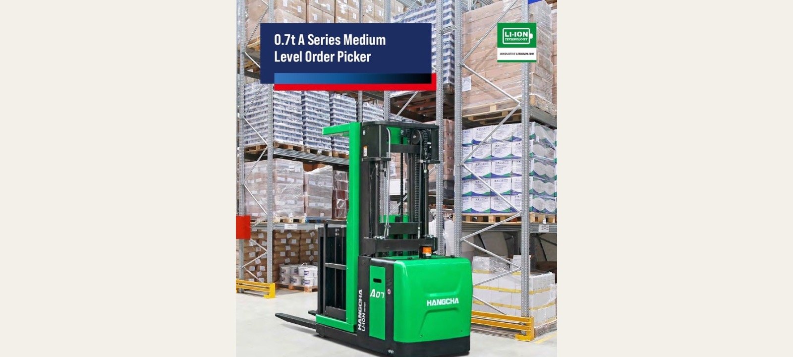 A Series 0.7 tonne medium-level order picker