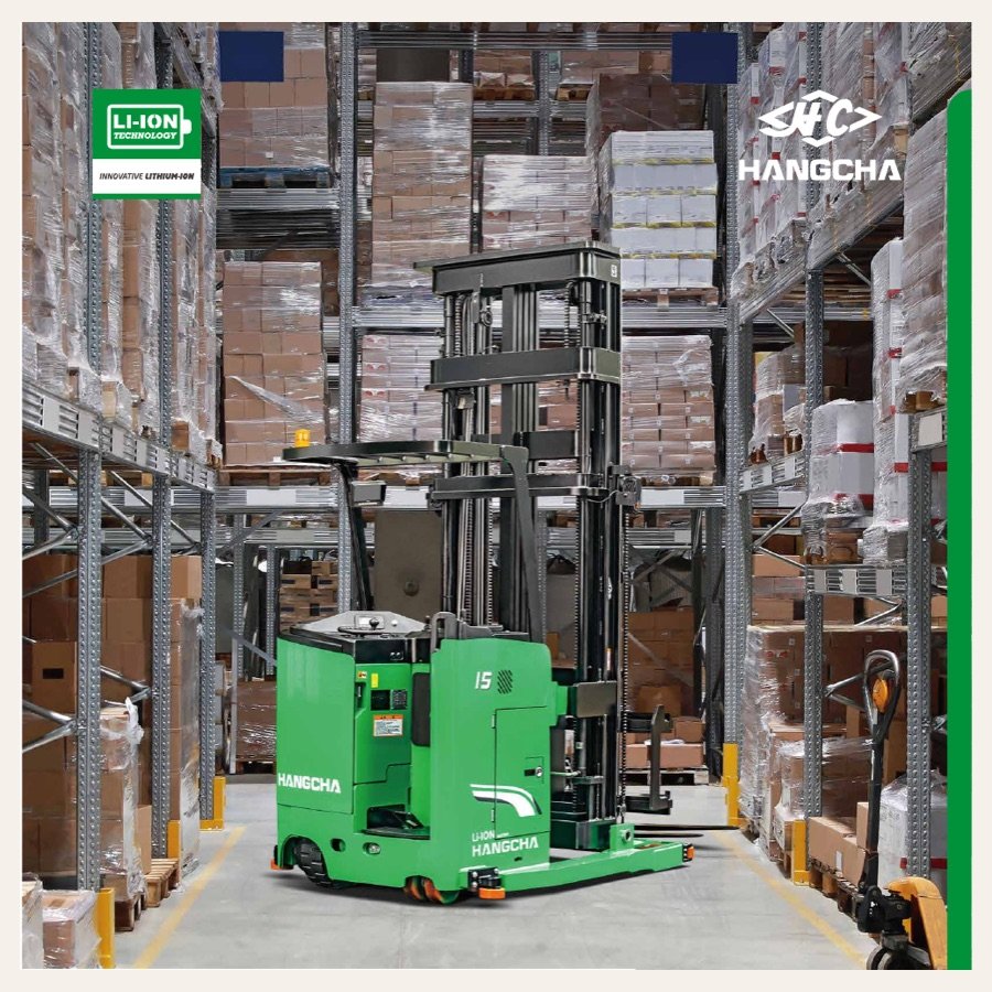 1.2 Tonne A Series Seated Man-down Turret Truck checked before shipment