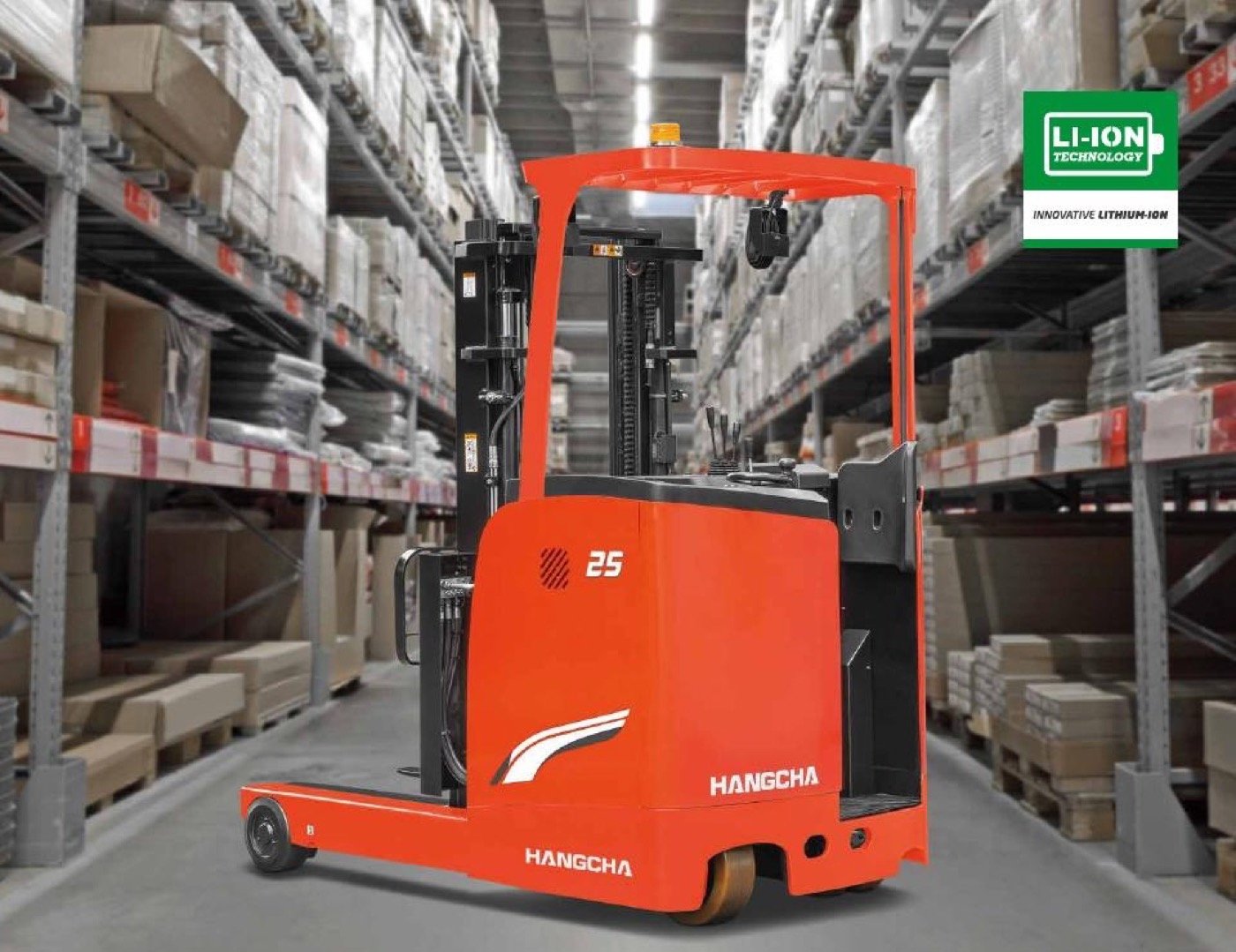 A Series stand-on reach truck 2.0 to 2.5 tonnes