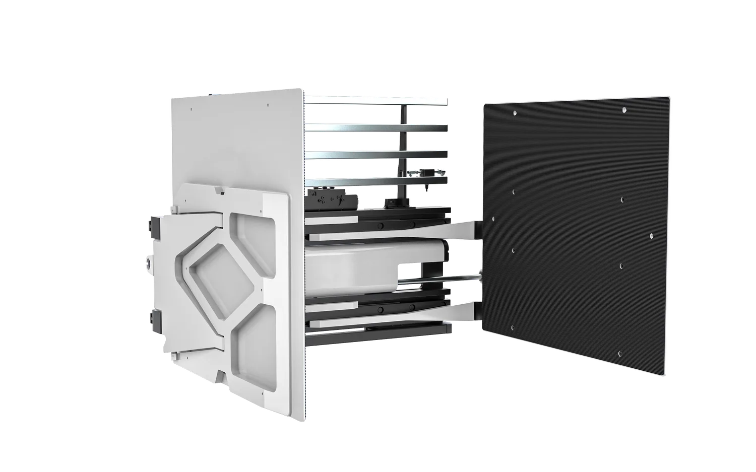Carton clamp with broad damage-control contact pads
