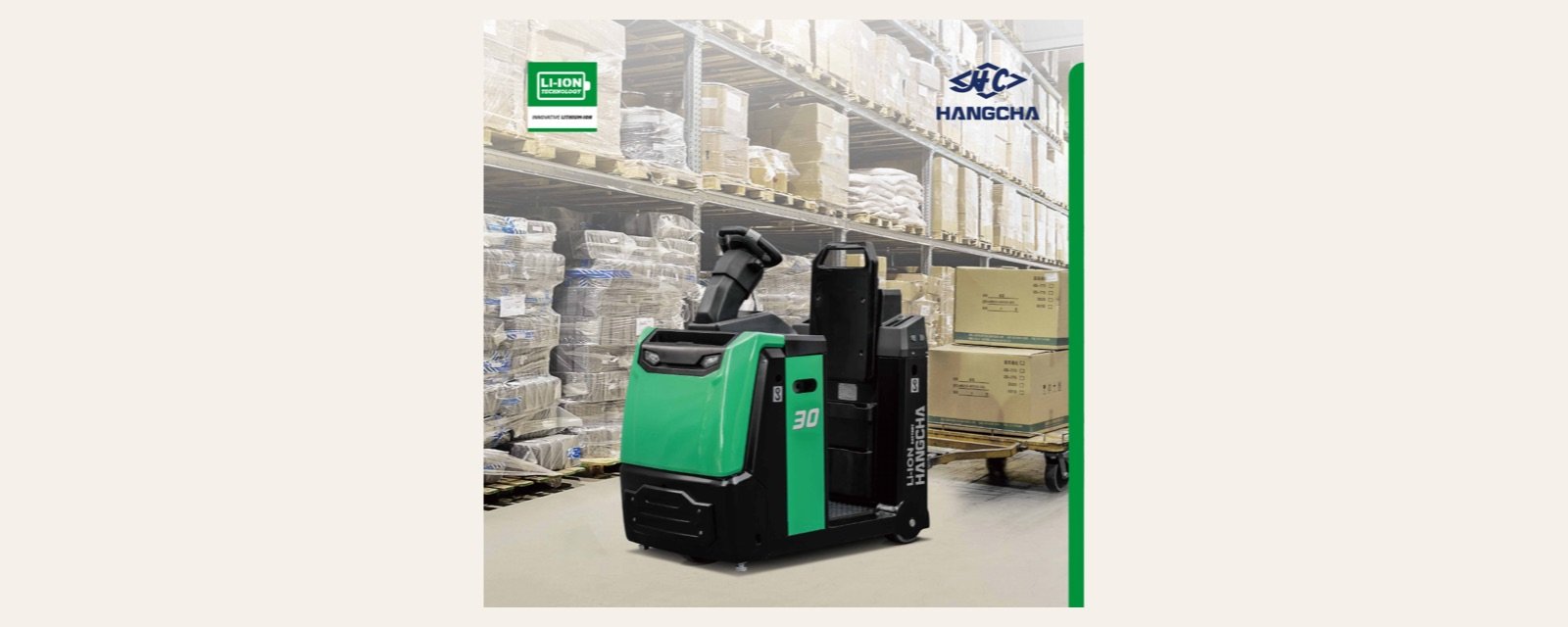 Hangcha electric tow tractor with cabin for factory and airport routes