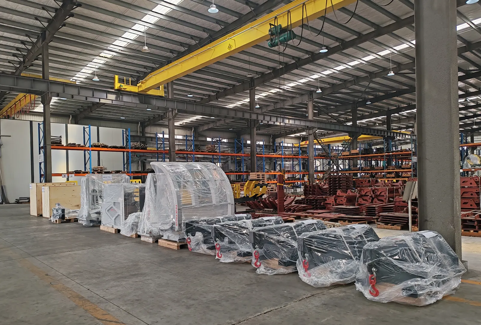 ForkFocus forklift attachments packed before delivery