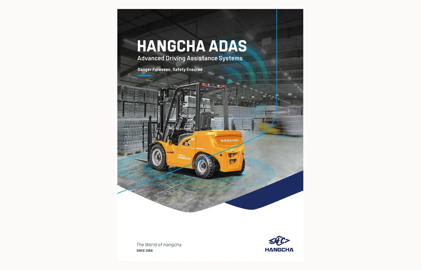 Hangcha ADAS forklift pedestrian and blind spot warning system