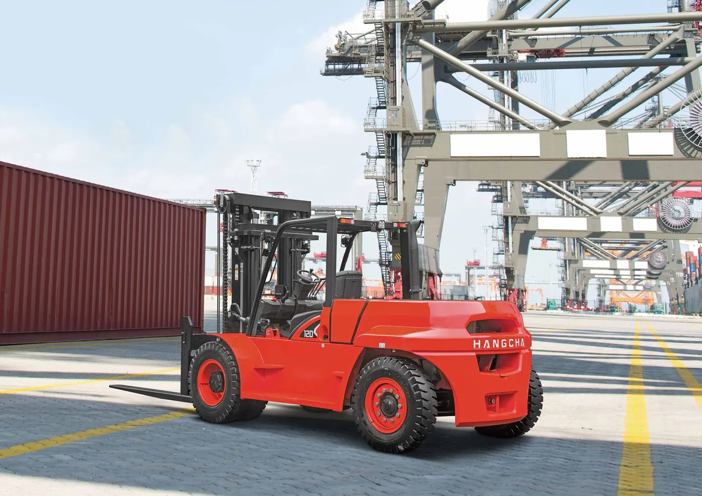X Series 12.0 t IC forklift working and configuration view