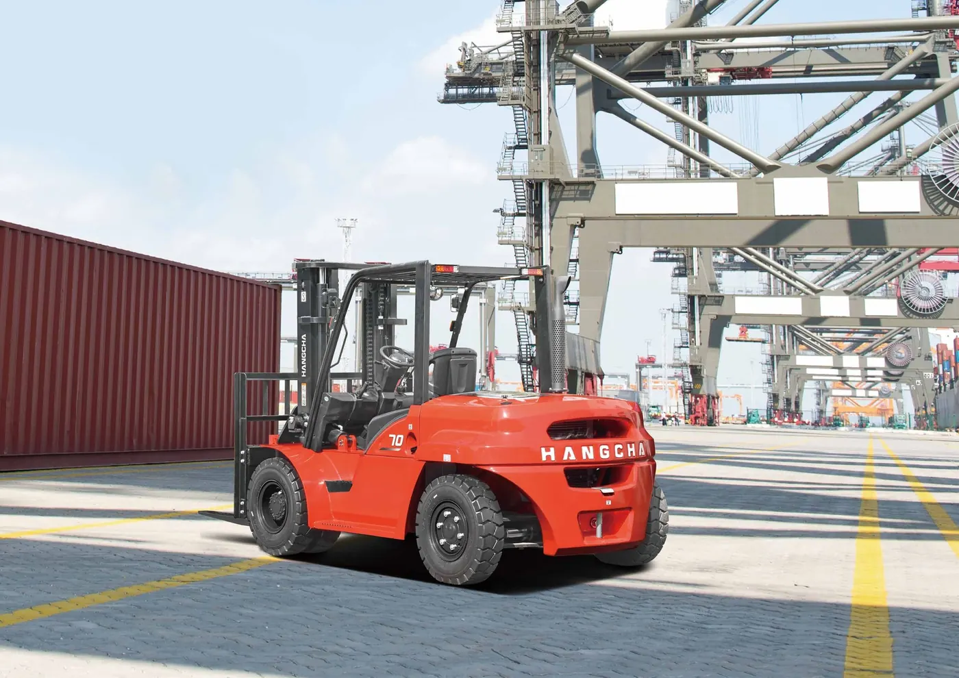 X Series 5.0–10.0 t IC forklifts working and configuration view
