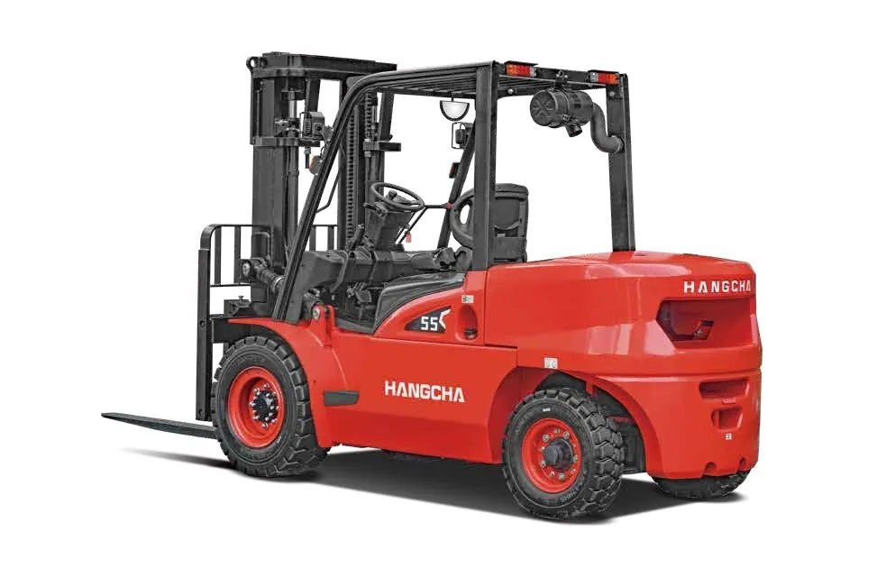 X Series 5.5 t stone forklift operator, mast, engine or application detail