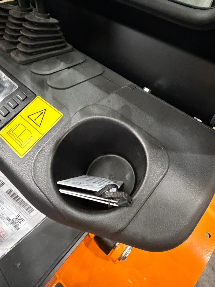 Real lithium-forklift access-control detail.