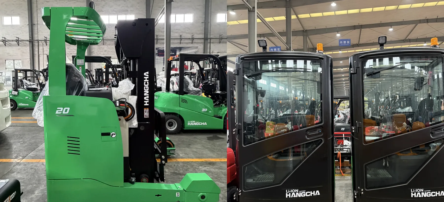 Hangcha reach trucks prepared for warehouse and cold-storage applications