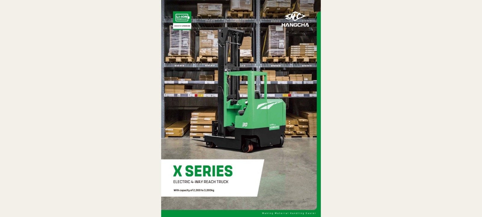 X Series four-way reach truck 2.0 to 3.0 tonnes