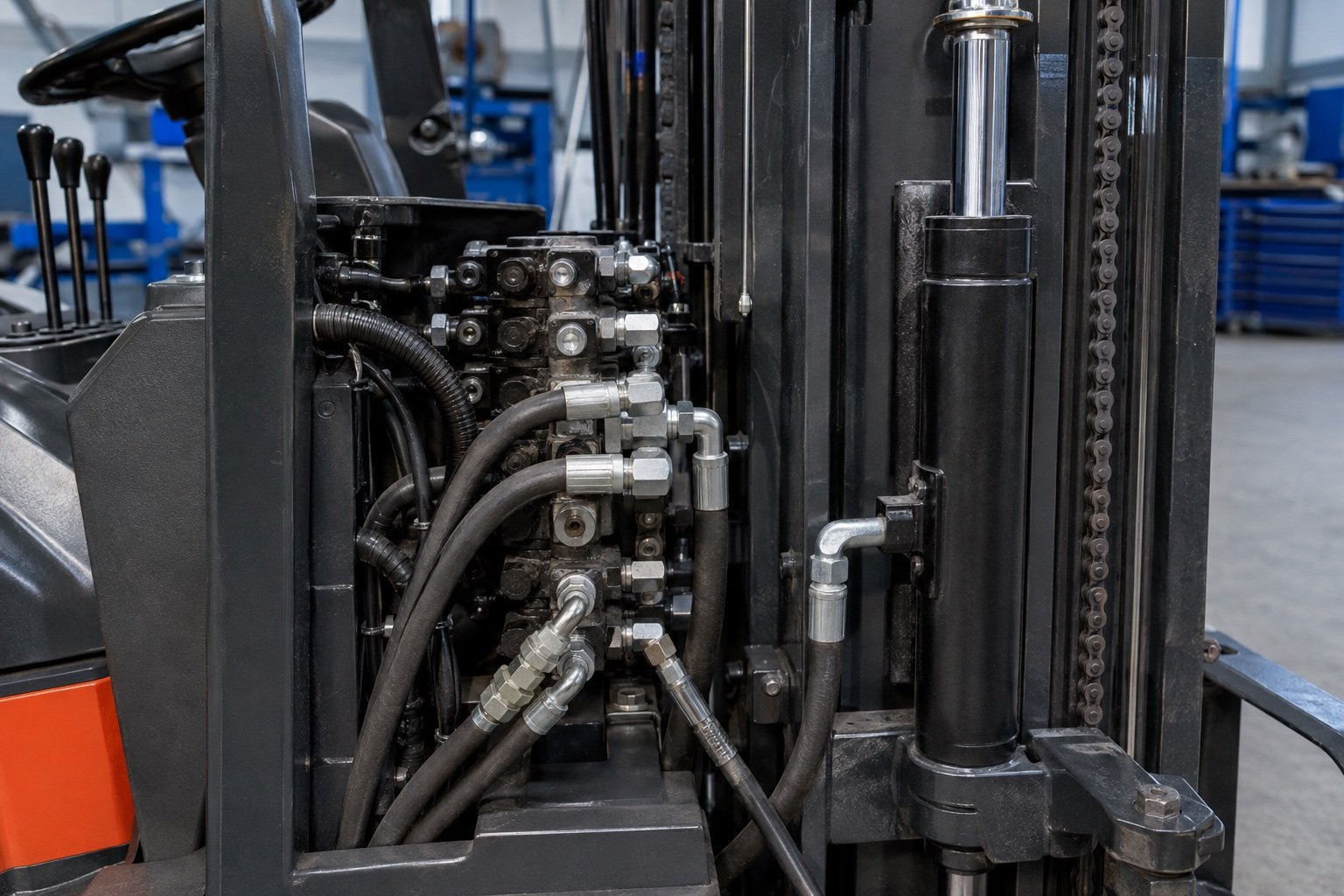 Forklift attachment range