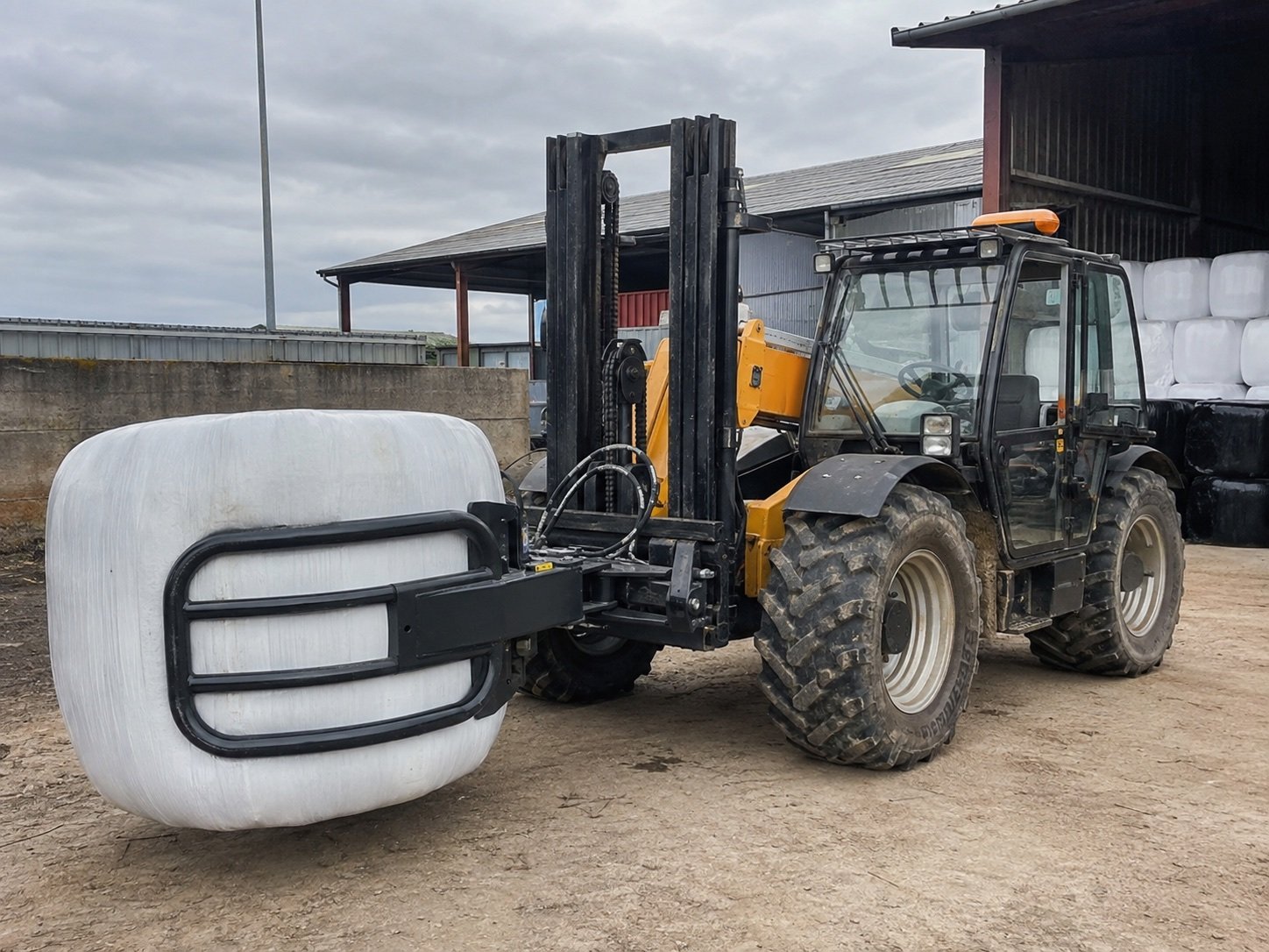 Bale clamp product route
