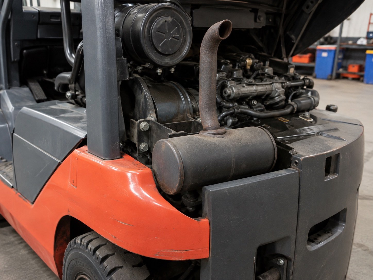 IC forklift for ventilated outdoor or open-sided duty