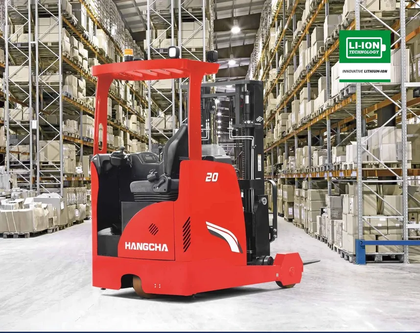 Hangcha A Series reach truck for high racking and constrained aisles