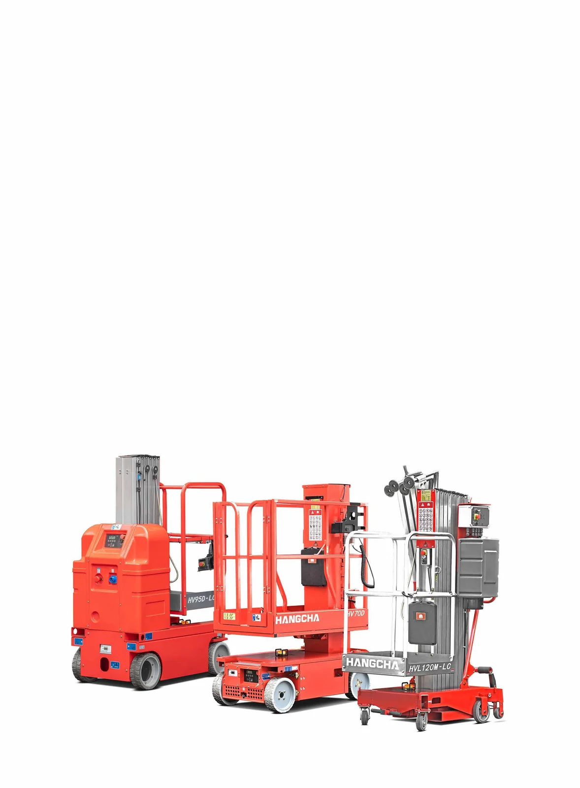 Hangcha self-propelled and push-around vertical mast lift models