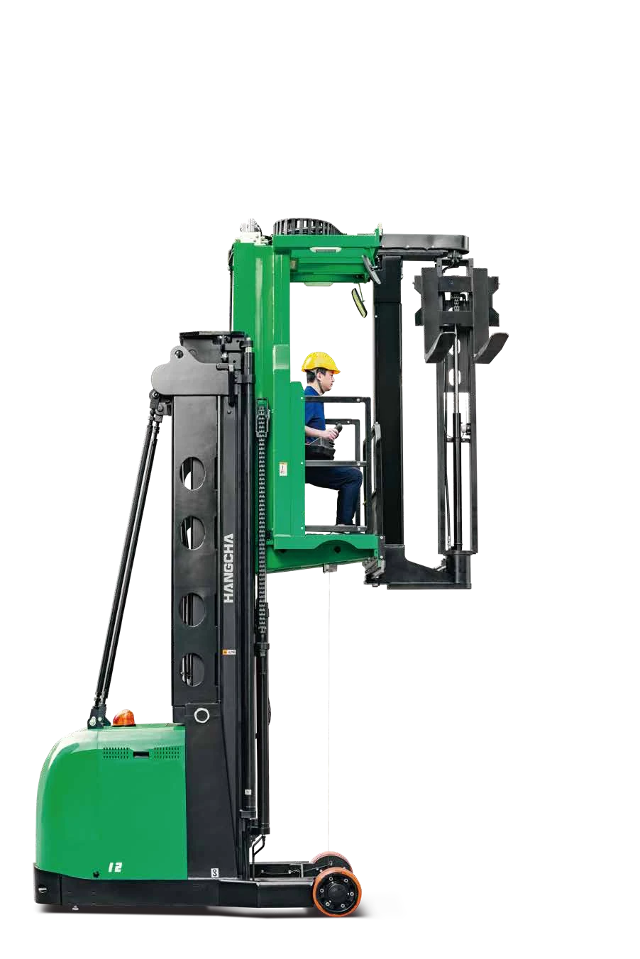 X Series 1.0 to 1.6 tonne turret stockpicker in high-bay racking
